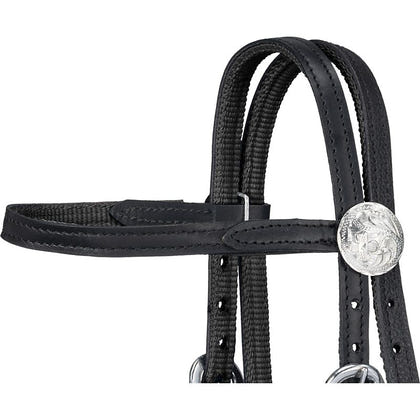 King Series Nylon Mini Browband Bridle Leather