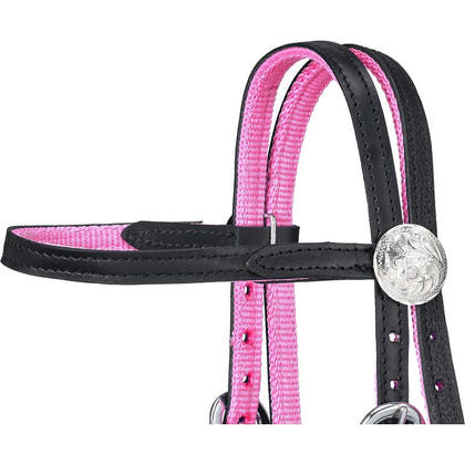 King Series Nylon Mini Browband Bridle Leather