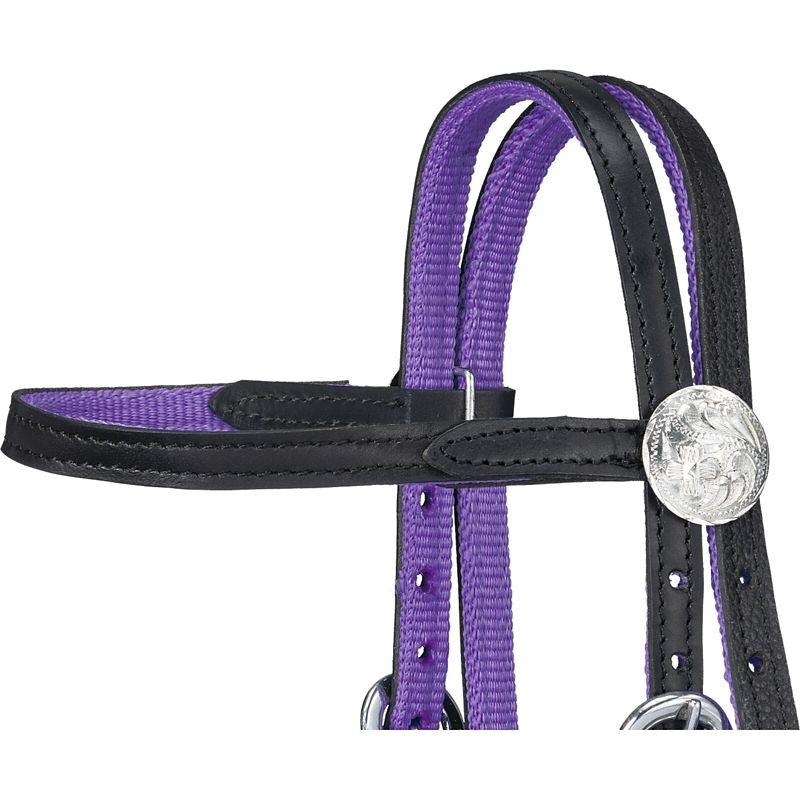 King Series Nylon Mini Browband Bridle Leather