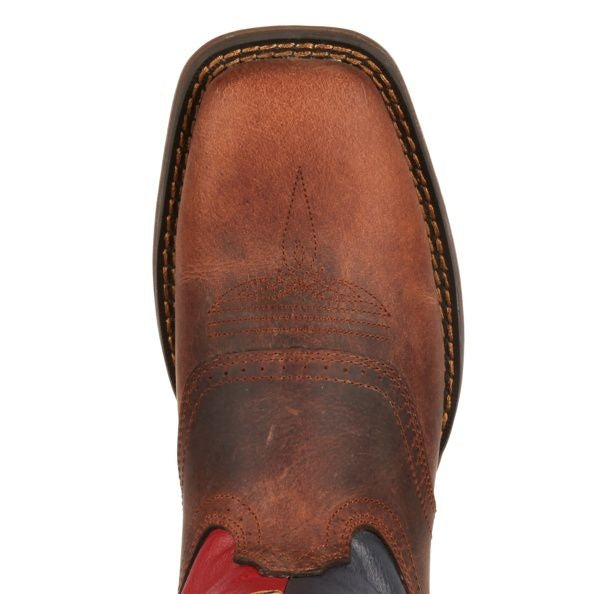 Durango Mens Patriotic Sq Toe Texas Boots
