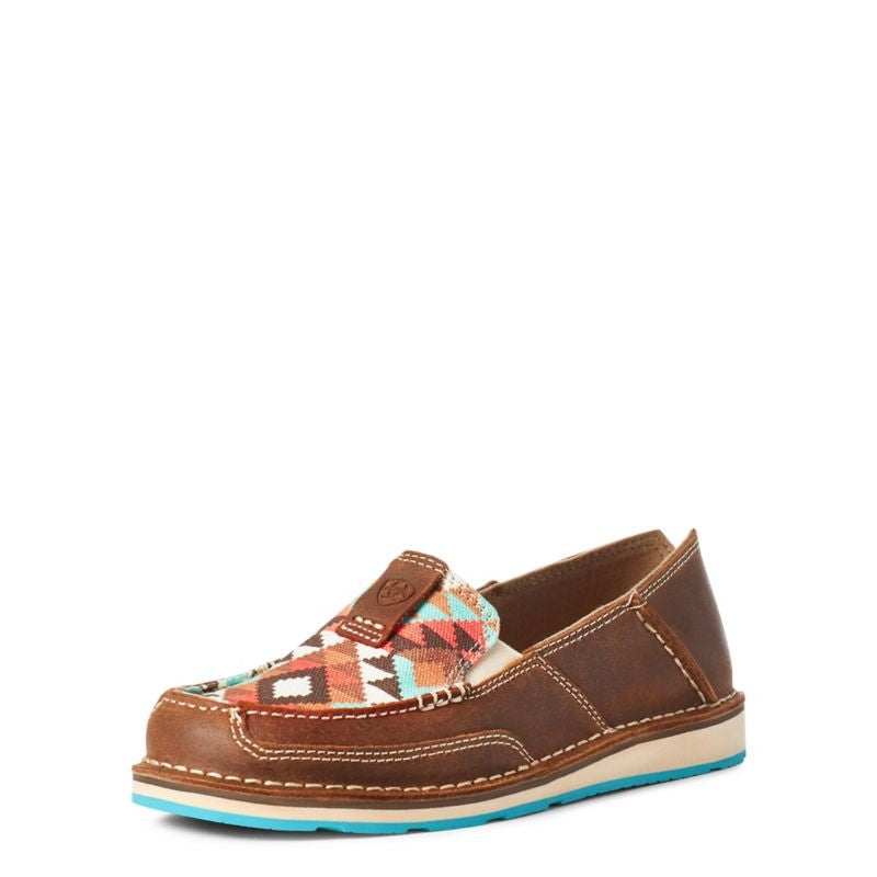Ariat Ladies Cruisers 8.5 Brown Suede/Aztec
