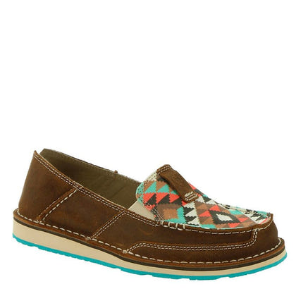 Ariat Ladies Cruisers 8.5 Brown Suede/Aztec