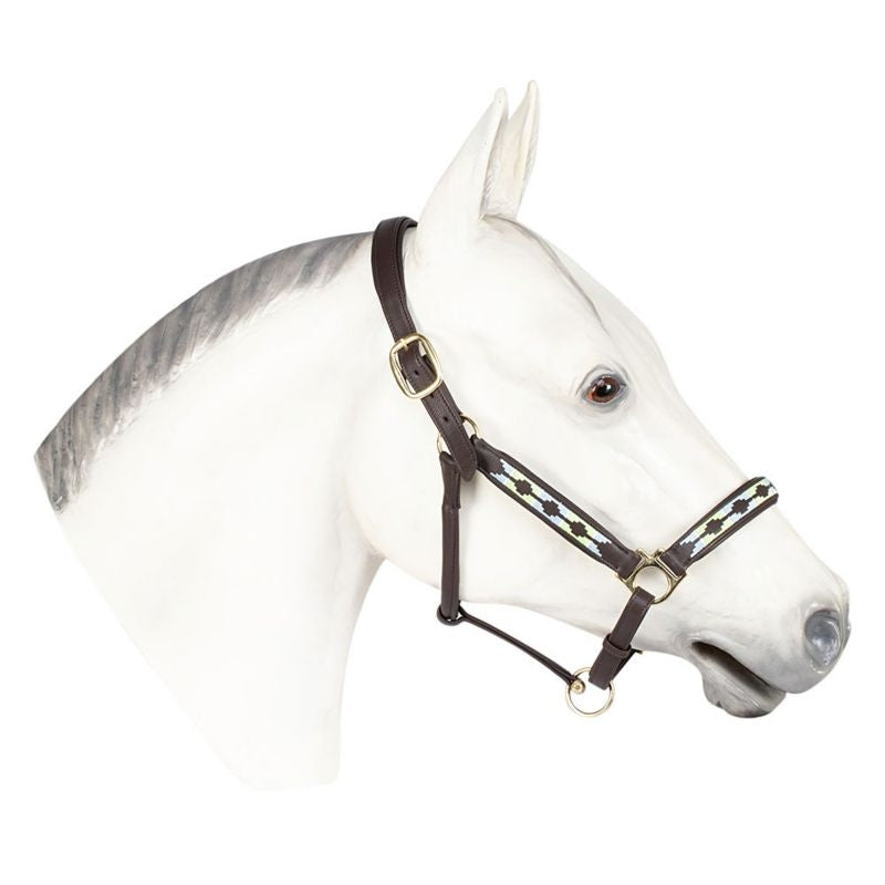 HDR Embroidered Cal Havana Leather Halter