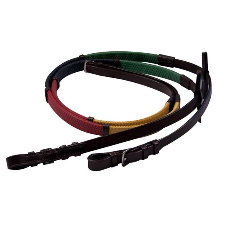 Exselle Elite Rubber Grip Rainbow Reins