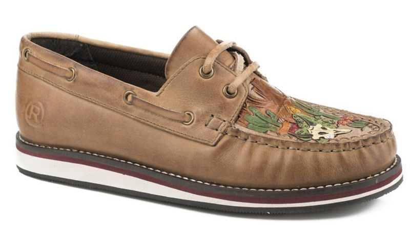 Roper Ladies Bertha Burnished Leather Mocs