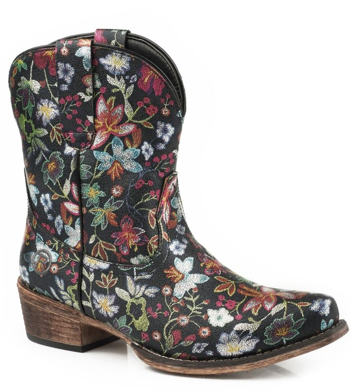 Roper Ladies Ingrid Snip Toe Black Boots