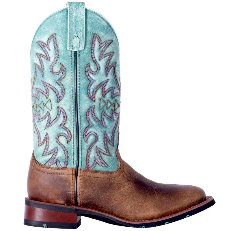 Laredo Ladies Anita Square Toe Turquoise Boots