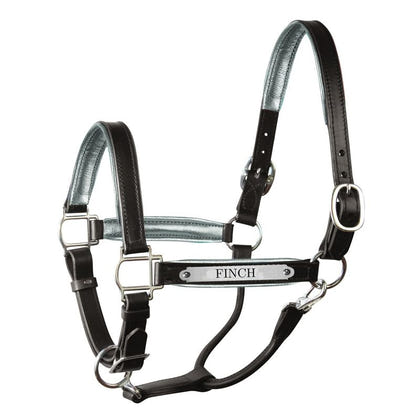 Perri's Personalized Metallic Padded Leather Halter