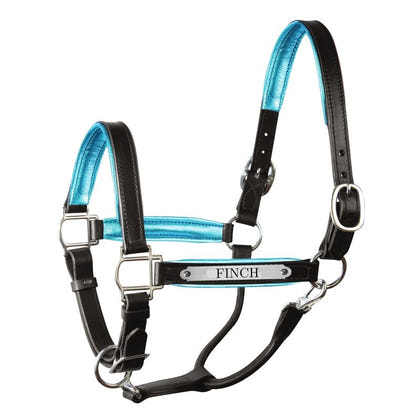 Perri's Personalized Metallic Padded Leather Halter