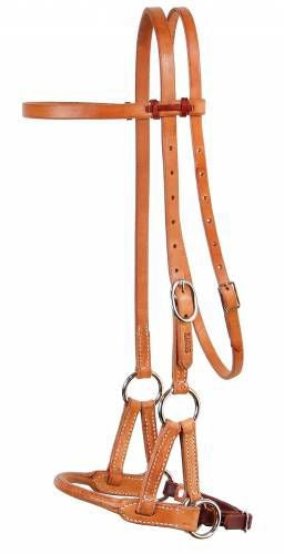 Professionals Choice Round Leather Nose Side Pull