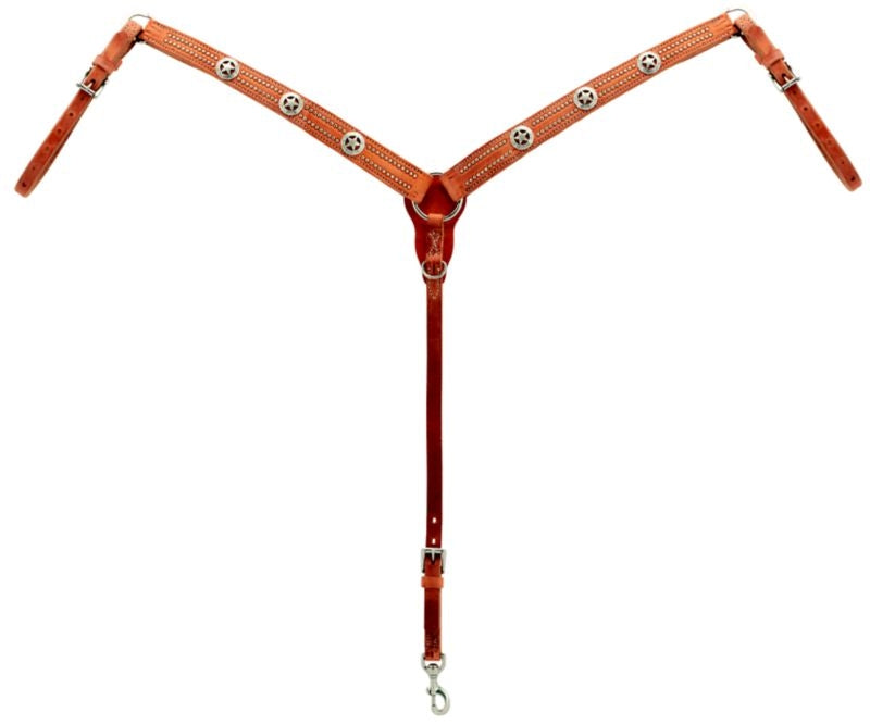 Weaver Texas Star Hermann Oak Taper Breast Collar