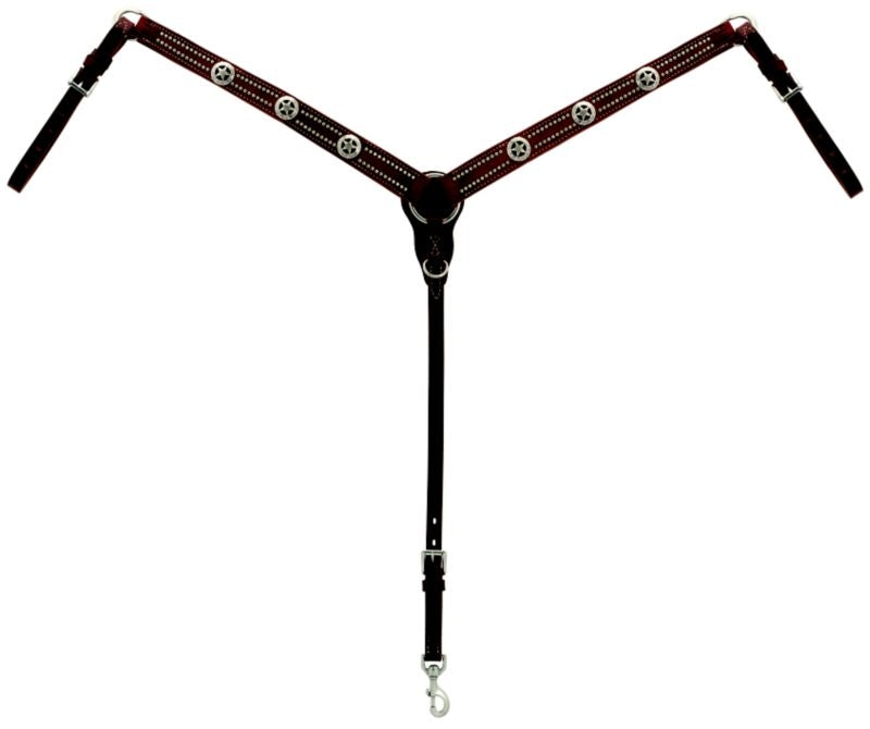 Weaver Texas Star Hermann Oak Taper Breast Collar