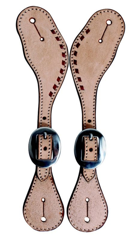 PC Buckstitched Roughout Mens Pecos Spur Straps