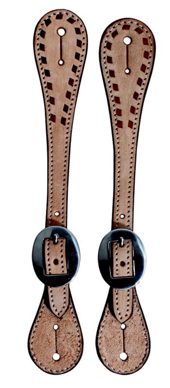PC Buckstitched Roughout Mens Pecos Spur Straps