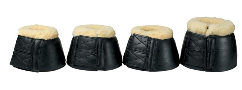 Fleece Bell Boots With Double Velcro Large Brn