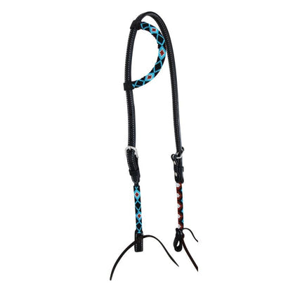 Circle Y Wrapped Bead OneEar Headstall