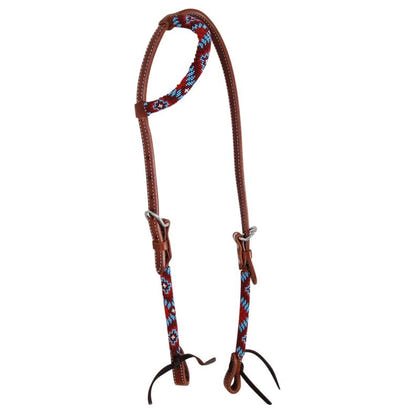 Circle Y Wrapped Bead OneEar Headstall