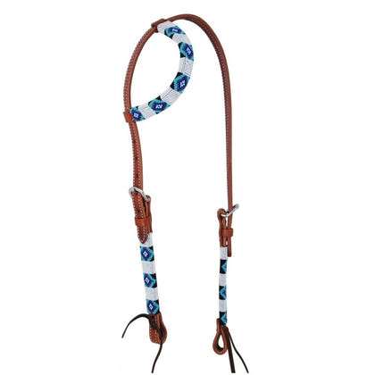 Circle Y Wrapped Bead OneEar Headstall