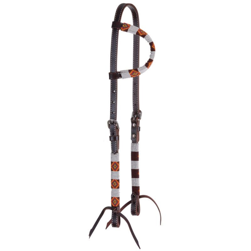 Circle Y Wrapped Bead OneEar Headstall
