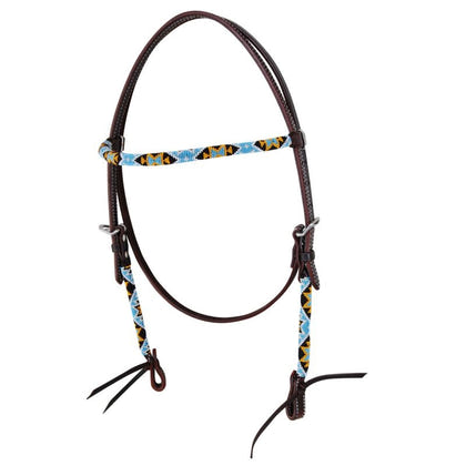 Circle Y Wrap Bead Browband Headstall