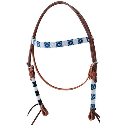 Circle Y Wrap Bead Browband Headstall