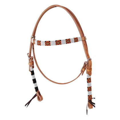 Circle Y Wrap Bead Browband Headstall