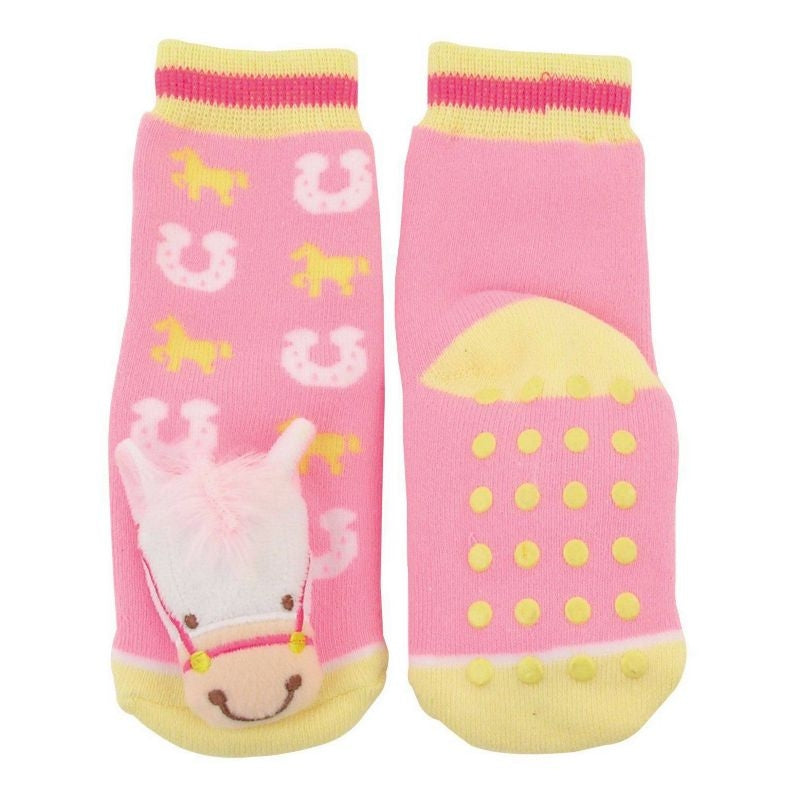 Infant Blue Baby Rattle Socks