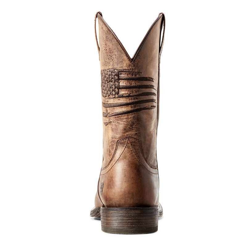Ariat Mens Circuit Patriot Sq Toe Tan Boots