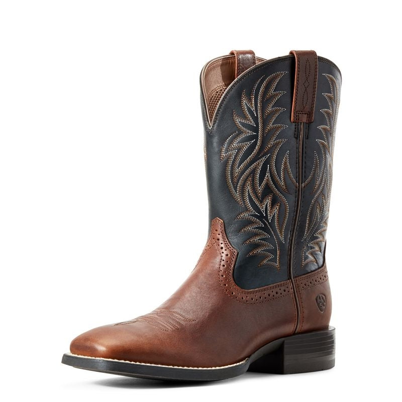 Ariat Mens Sport Western Sq Cog/Blk Boots