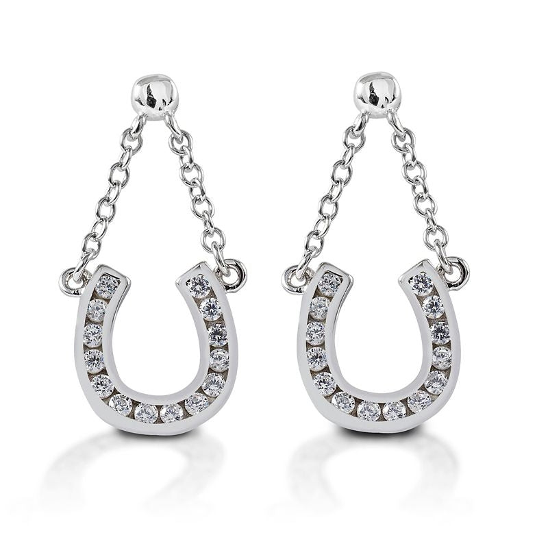 Kelly Herd Horseshoe Dangle Earrings