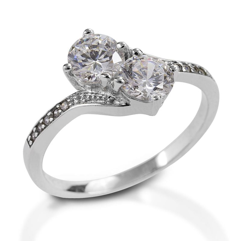 Kelly Herd Two Stone Pave Band Ring