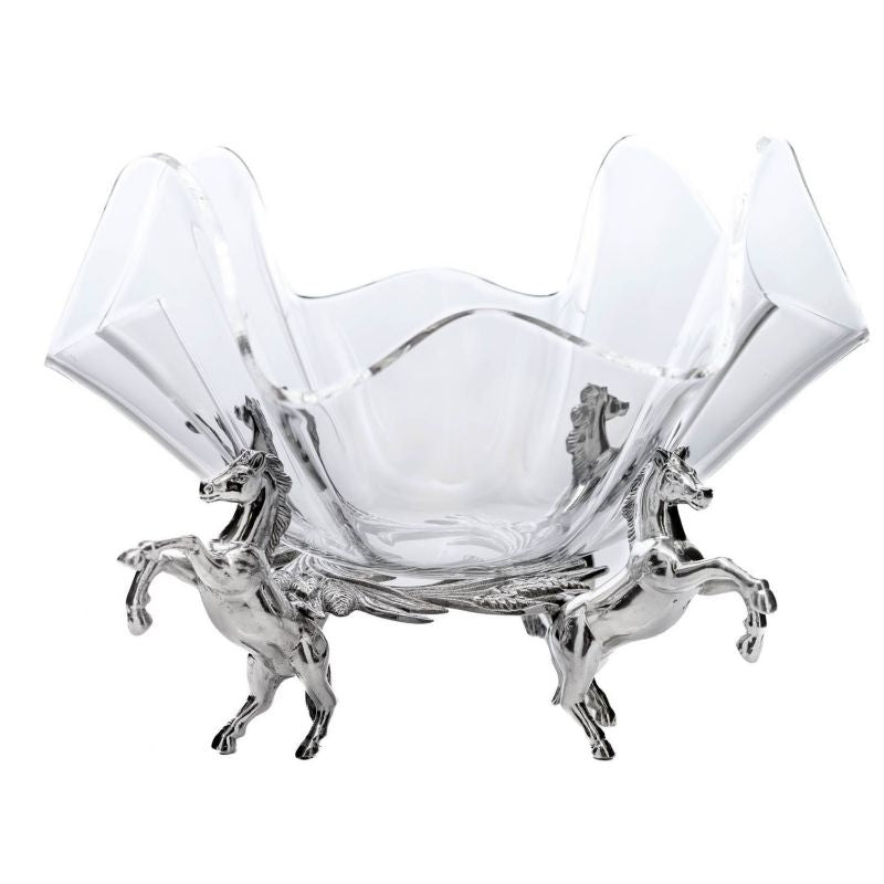 Arthur Court Horse Stand with Acrylic Bowl