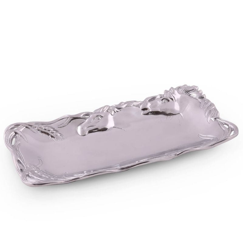 Arthur Court Horse Bread Tray
