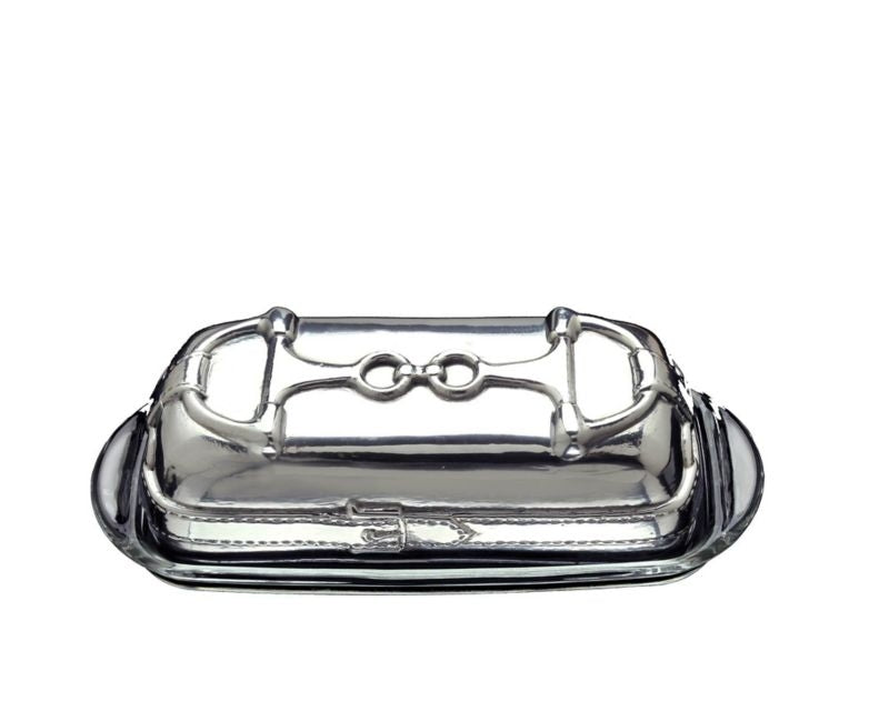 Arthur Court Equestrian Butter Dish