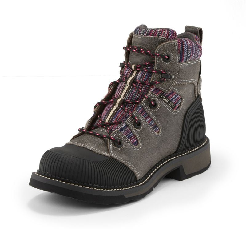 JOW Ladies WP Comp Toe Claudette Gray Boots