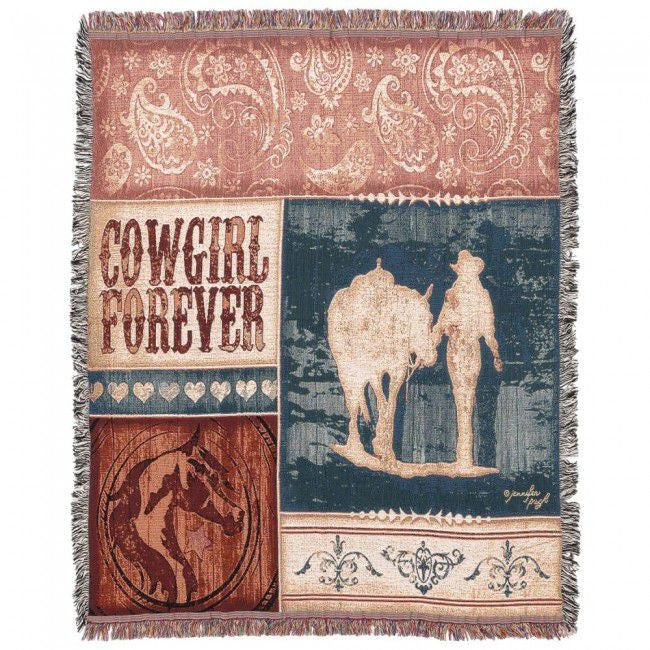 Cowgirl Forever 50x60 Throw Blanket