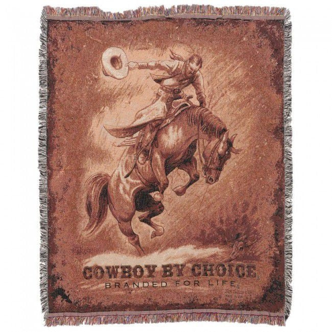 Cowboys by Choice Branded for Life 50x60 Throw