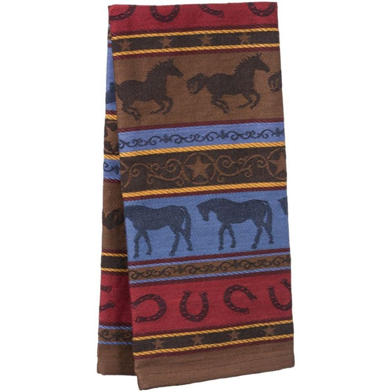 Striped Horses Tea Towel