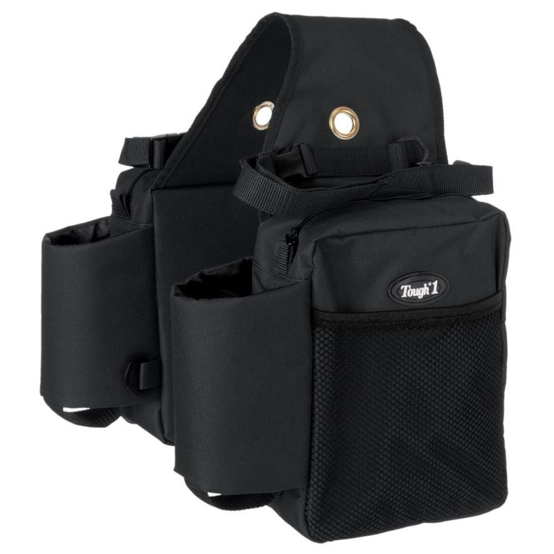 Tough1 Nylon Saddle Bag with Bottle Holders