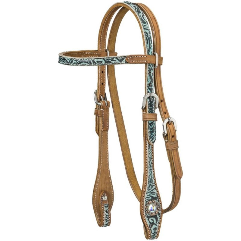 Tough1 Skylar Mini Browband Headstall Brown