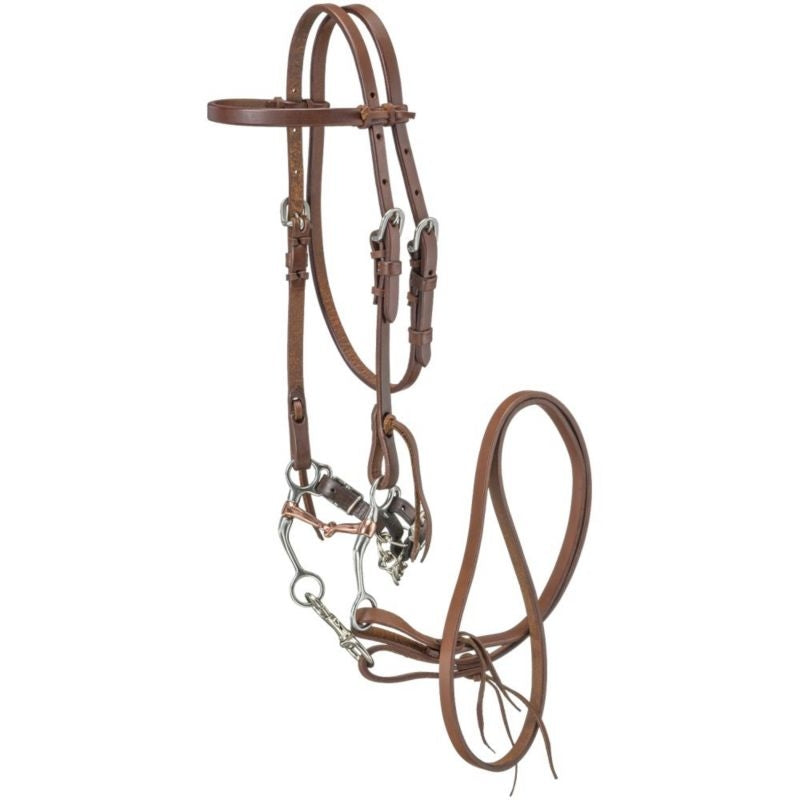 Tough1 Mini Brow Headstall with Tom Thumb Bit
