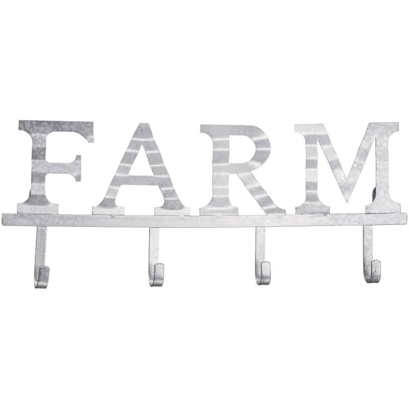 Corrugated Metal 4 Hook Sign