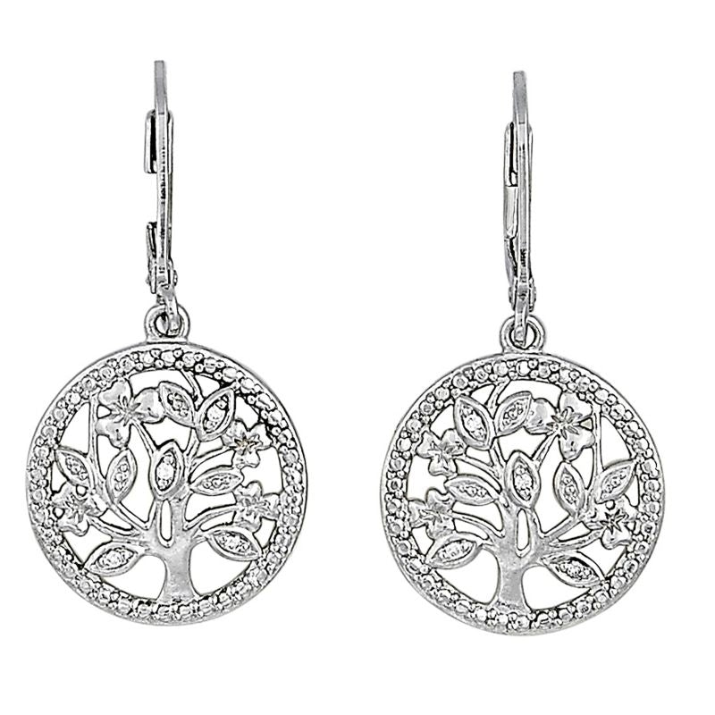 Kelly Herd Circle Tree Dangle Earrings