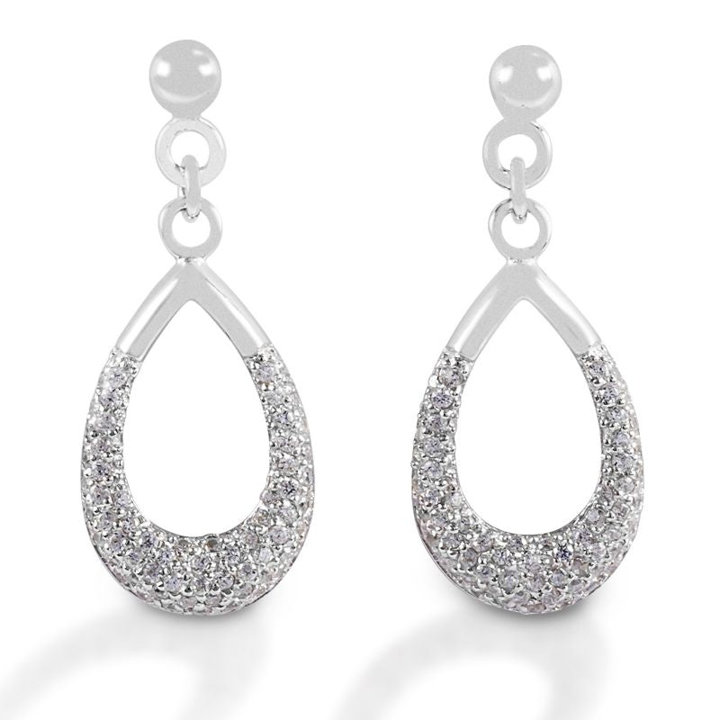 Kelly Herd Clear Teardrop Dangle Earrings