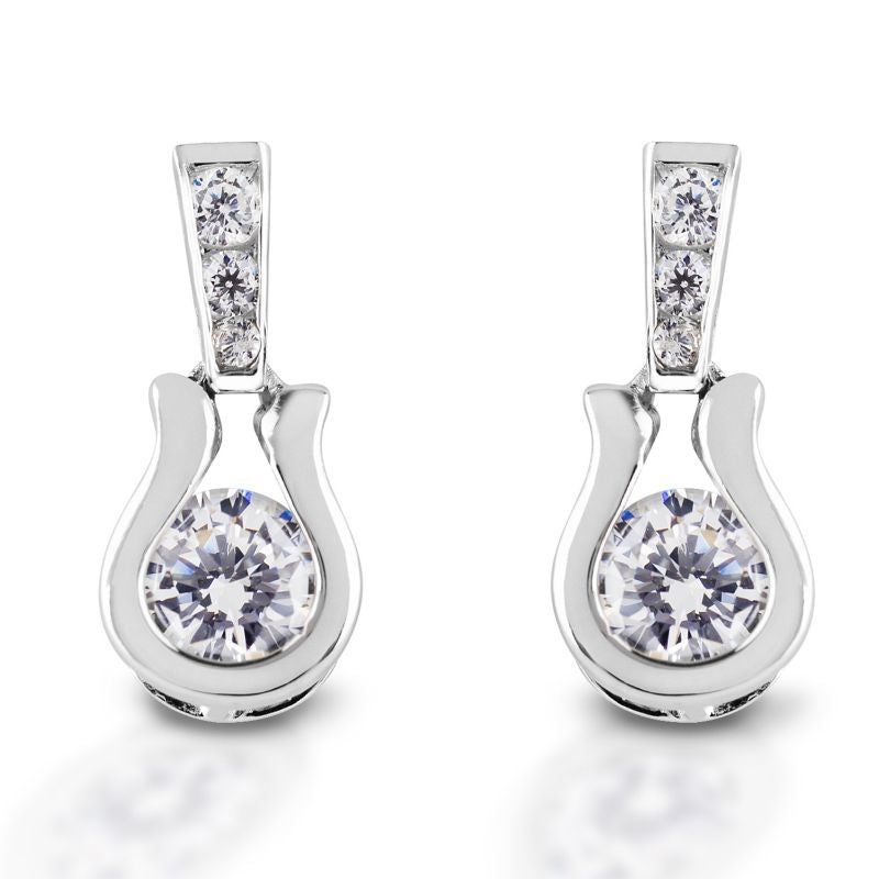 Kelly Herd Stylized Horseshoe Dangle Earrings