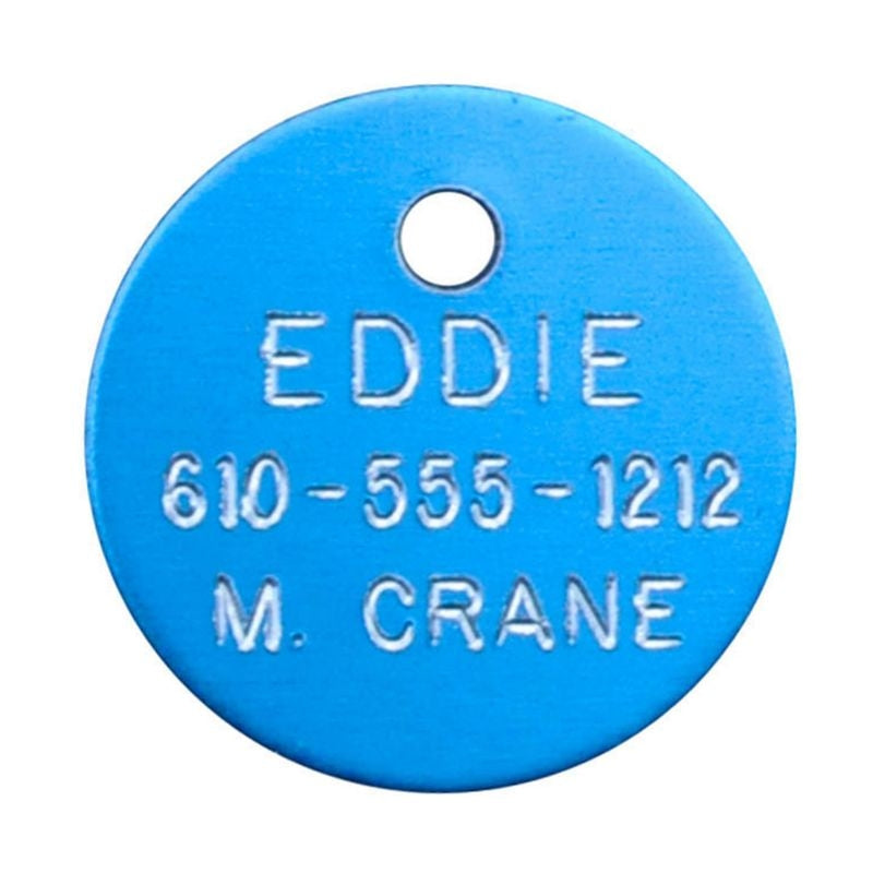 Personalized 7/8in Round Aluminum Tag
