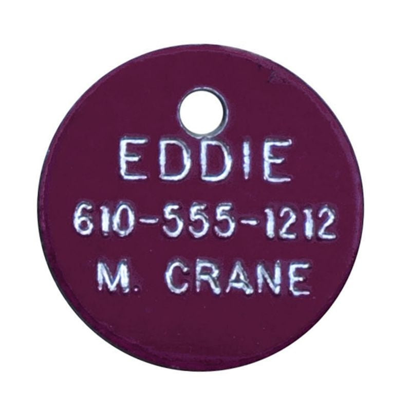 Personalized 7/8in Round Aluminum Tag