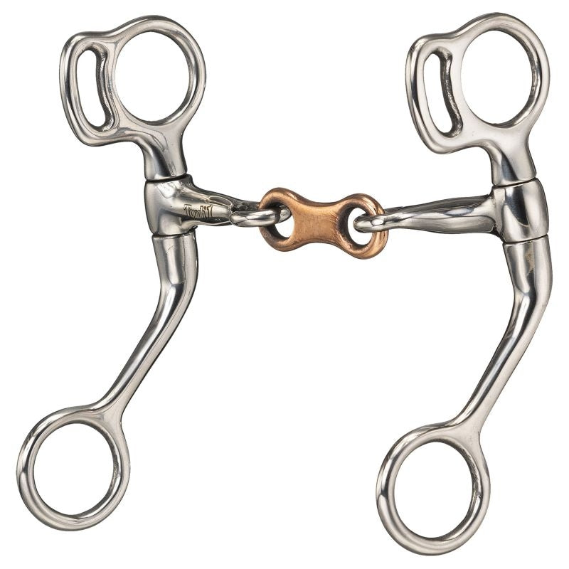 Tough1 SS French Link 4.75in Cheek Bit