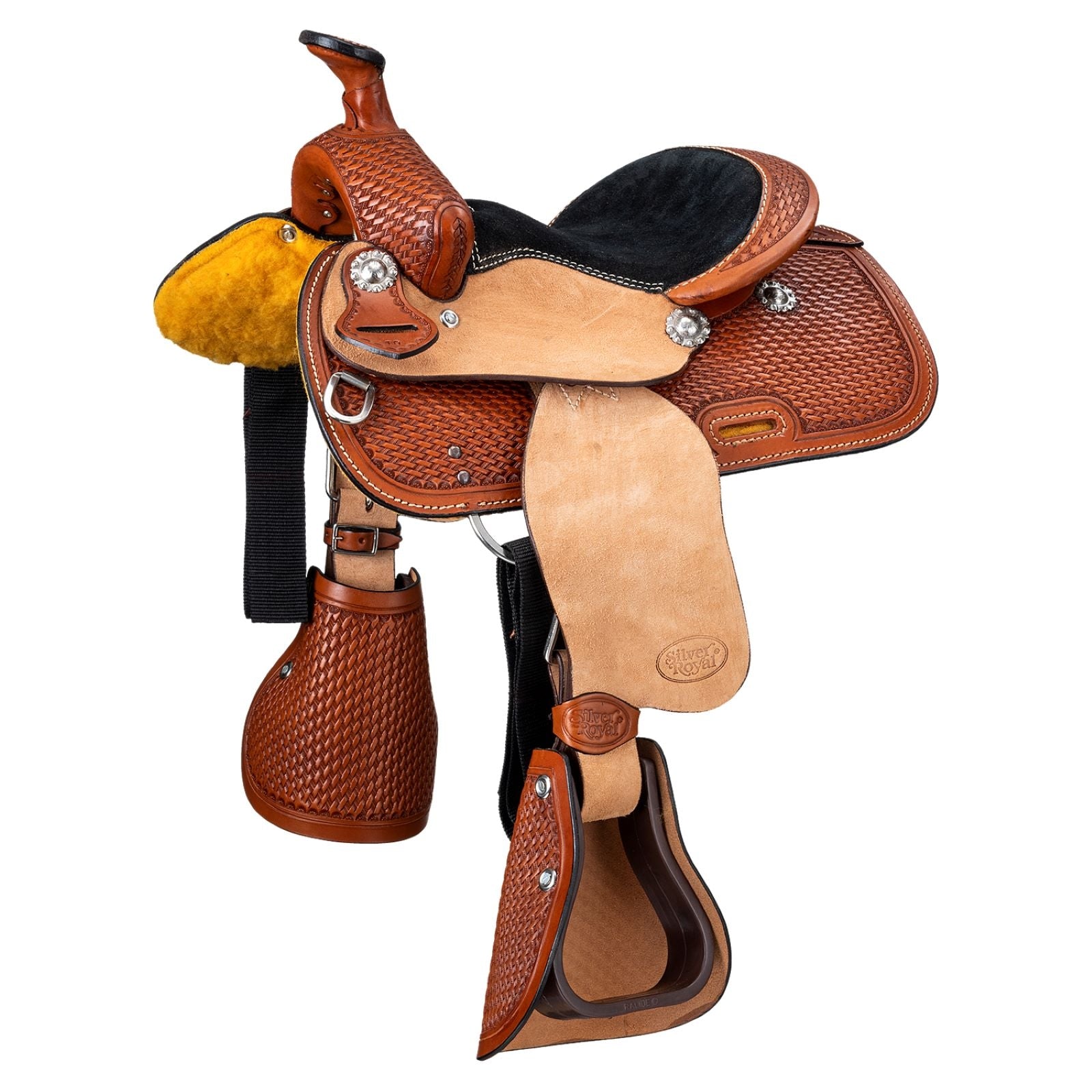 Ozark Mini 10in Basket Tooled Saddle