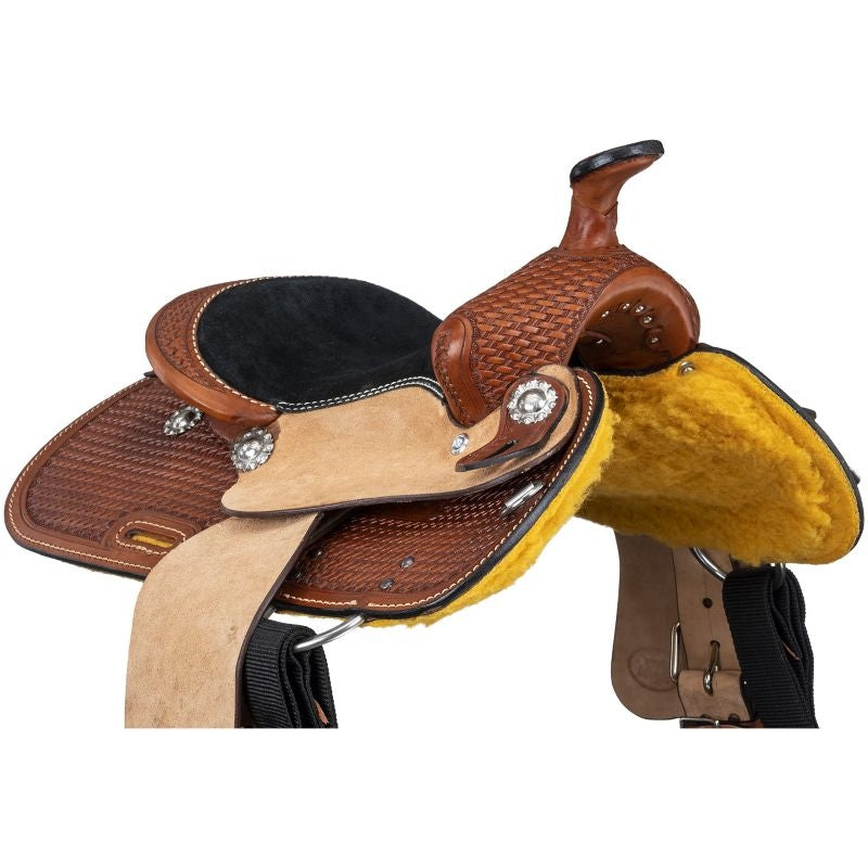Ozark Mini 10in Basket Tooled Saddle